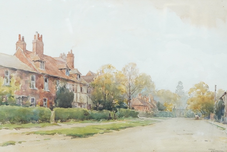 Gerald Ackermann (1876-1960),'Quality Street, Merstham, Surrey', signed, watercolour, 24 x 36cm